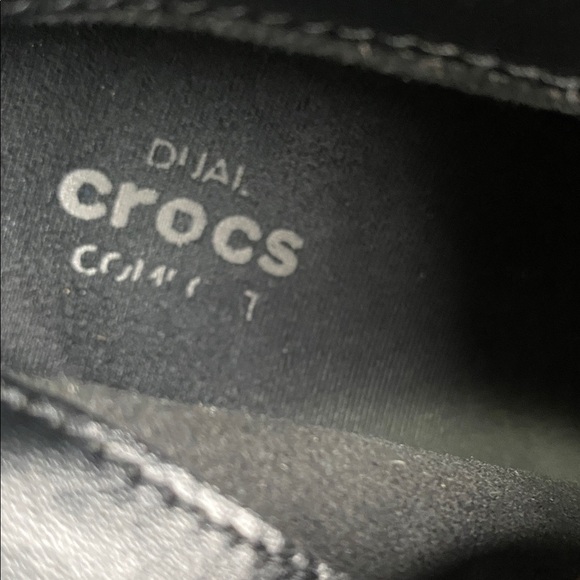 CROCS Black suede wedge ankle boots women 8 casual office retro Y2K fall winter - Picture 9 of 11